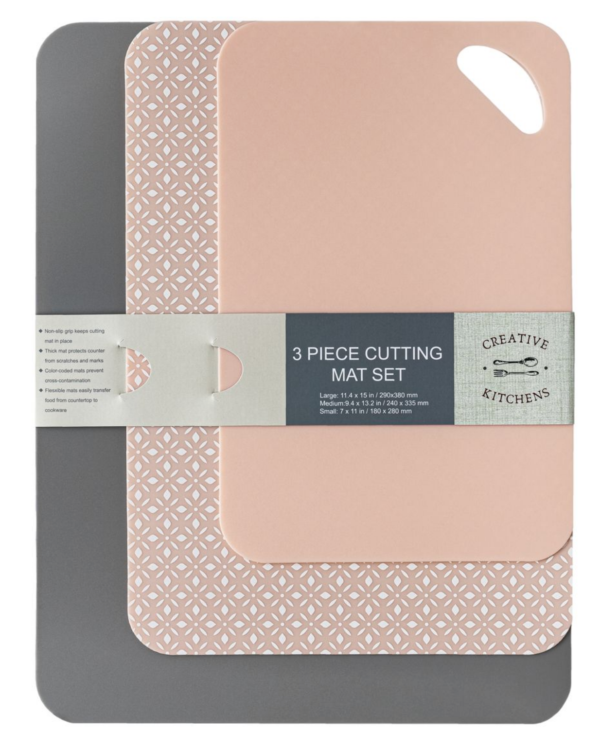 Creative Kitchens Set of 3 Flexible Cutting Mats